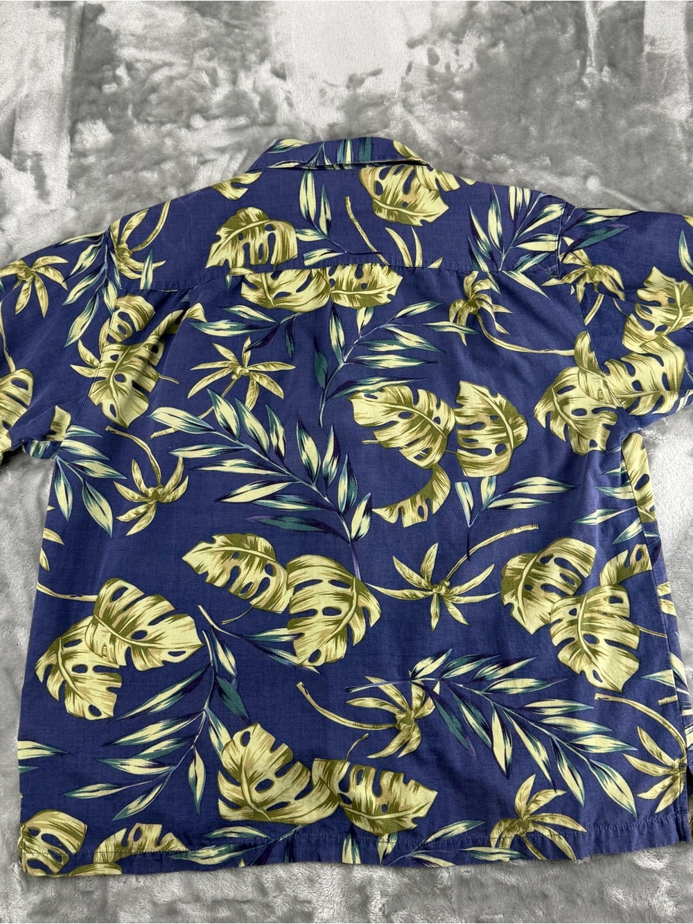 Milano Bay Blue and Green Tropical Print Shirt